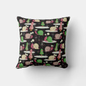 クリスマス·スネイリー·カタツムリ- MidCenturyレトロ— クッション (裏面)