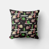 クリスマス·スネイリー·カタツムリ- MidCenturyレトロ— クッション (正面)