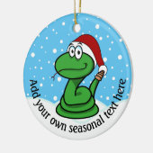 クリスマス スネーク オーダーメイド セラミックオーナメント (左)