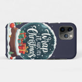 クリスマス スノーグローブ デザインをラッピング Case-Mate iPhoneケース (裏面(横))
