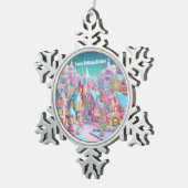 クリスマス スノーフレークピューターオーナメント (右)