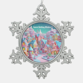 クリスマス スノーフレークピューターオーナメント