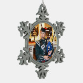 クリスマス スノーフレークピューターオーナメント (左)