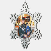 クリスマス スノーフレークピューターオーナメント (右)