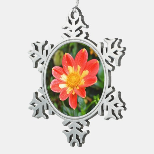 クリスマス スノーフレークピューターオーナメント (右)