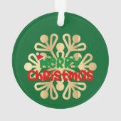 クリスマス、スノーフレーク付きオーナメント02 オーナメント (裏面)