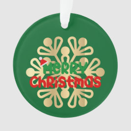 クリスマス、スノーフレーク付きオーナメント02 オーナメント