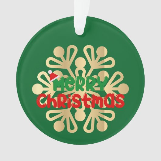 クリスマス、スノーフレーク付きオーナメント02 オーナメント (正面)