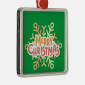 クリスマス、スノーフレーク付きオーナメント03 メタルオーナメント (右)