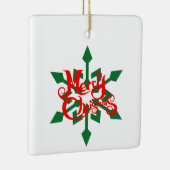 クリスマス、スノーフレーク付きオーナメント08 セラミックオーナメント (右)