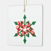 クリスマス、スノーフレーク付きオーナメント08 セラミックオーナメント (左)