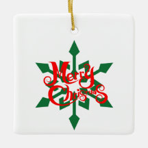 クリスマス、スノーフレーク付きオーナメント08