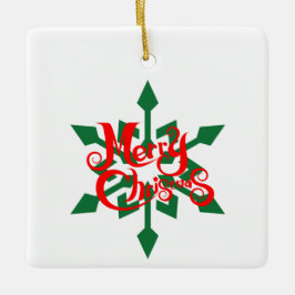 クリスマス、スノーフレーク付きオーナメント08 セラミックオーナメント
