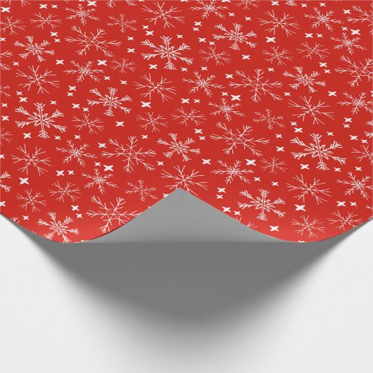 クリスマス・スノーフレーク・ウィンター ラッピングペーパー (角)