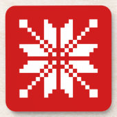 クリスマス スノーフレーク クリスマスパターン コースター (正面)
