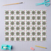 クリスマス スノーフレーク マンダラ 薄葉紙 (クラフト)