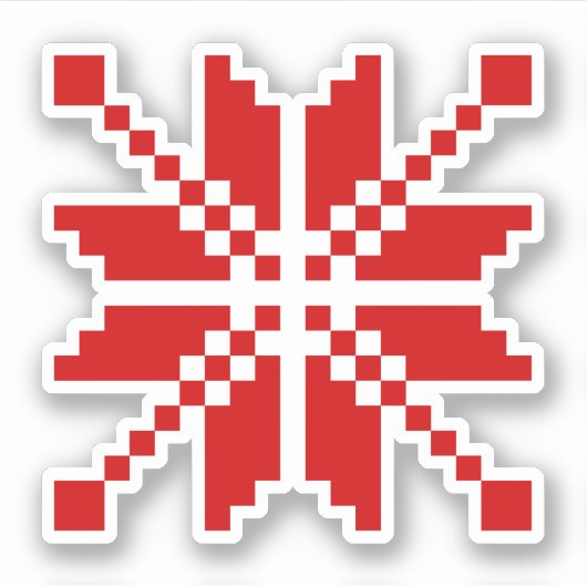 クリスマス スノーフレーク 冬柄 シール (正面)