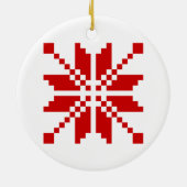 クリスマス スノーフレーク 冬柄 セラミックオーナメント (裏面)