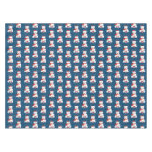 クリスマス・スノーベア テーブルクロス (正面(横))