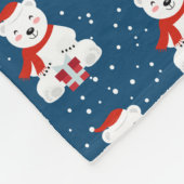 クリスマス・スノーベア フリースブランケット (角)