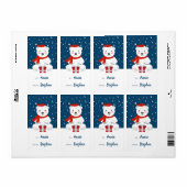 クリスマス・スノーベア ラベル (フルシート)