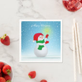 クリスマス・スノーマン スタンダードカクテルナプキン (インサイチュ)