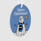 クリスマス スノーマン デザイン メリークリスマス オーナメント (正面)