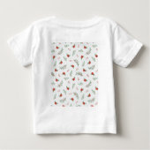 クリスマス+スノーマン+ファーストバースデー ベビーTシャツ (裏面)
