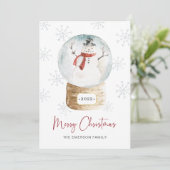 クリスマス スノーマン ホリデー カード (スタンド正面)