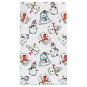 クリスマス スノーマン ホワイト スモールペーパーバッグ (裏面)