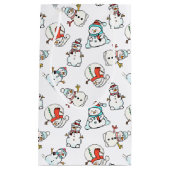 クリスマス スノーマン ホワイト スモールペーパーバッグ (正面)