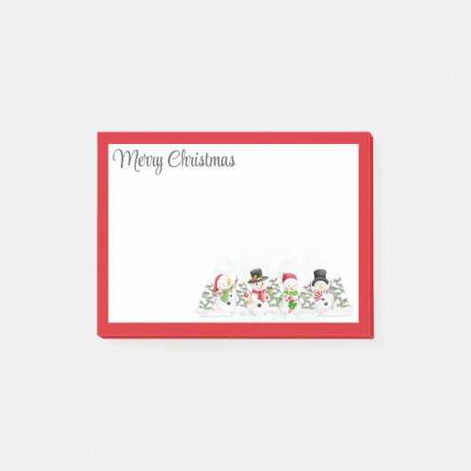 クリスマス スノーマン ポストイットノート ポストイット (正面)