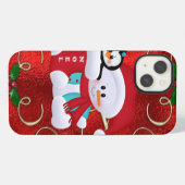 クリスマス スノーマン iPhone タフ Xtreme ケース (裏面横)