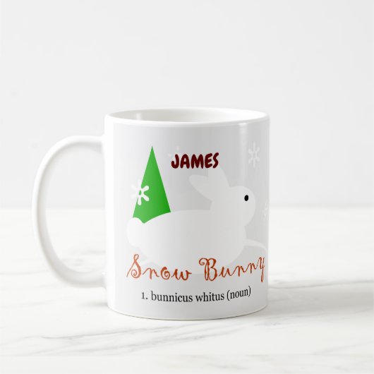 クリスマス スノー うさぎ コーヒーマグ カップ (左)