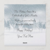 クリスマス スノー シーン ホリデー 神の奇跡 カード (裏面)