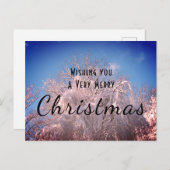 クリスマス·スノー·ツリーズ！ ポストカード (正面/裏面)