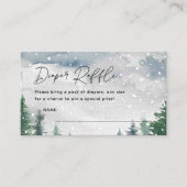 クリスマス スノー マウンテン 冬 おむつ くじ エンクロージャーカード (正面)