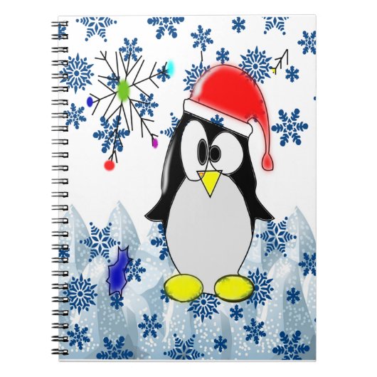 クリスマス スパイラル ノートブック ペンギン (正面)