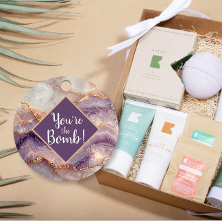 クリスマス スパギフトのタグ(You're the Bomb Christmas Spa Favor フェイバータグ