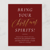 クリスマス・スピリッツの予算 | Burgundyホリデーパーティー (正面)