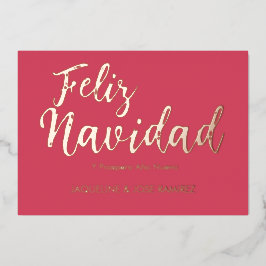 クリスマス スペイン語 ゴールド ホリデー カード