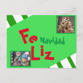 クリスマス スペイン風 フォトグリーティングカード ホリデー ポストカード (正面)