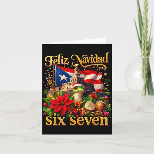 クリスマス スペイン ユーモア プエルトリコ ボリクア コキ カード (正面)