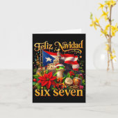 クリスマス スペイン ユーモア プエルトリコ ボリクア コキ カード (黄色い花)