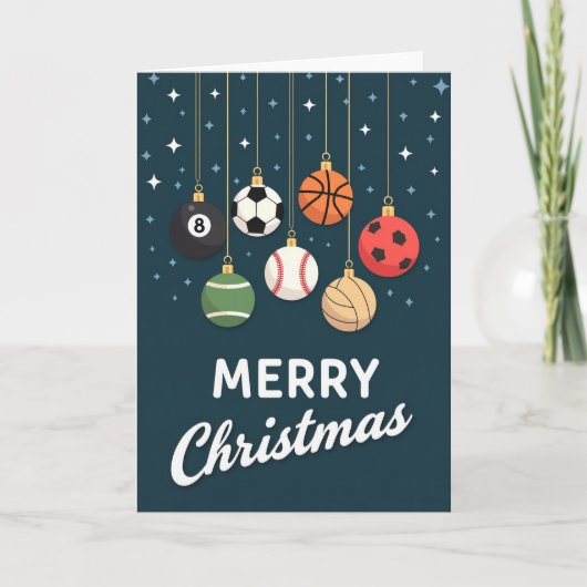 クリスマス スポーツ オーナメント カード (正面)