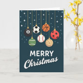 クリスマス スポーツ オーナメント カード (黄色い花)
