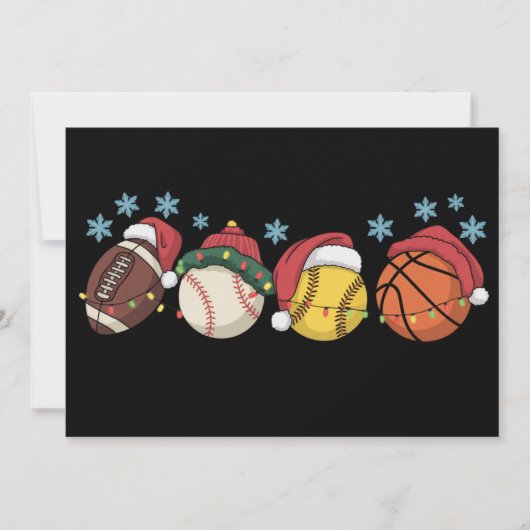 クリスマス スポーツ ボール ライト サンタ 家族 スポーツ (正面)