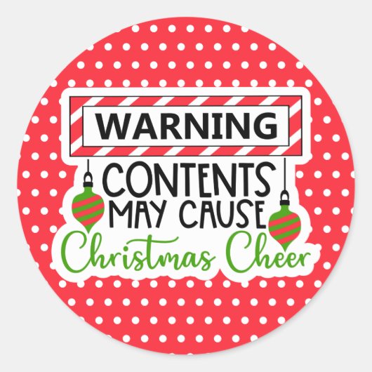クリスマス・スモール・ビジネス・ステッカー ラウンドシール (正面)