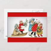 クリスマス・スレッドを引く シーズンポストカード (正面/裏面)