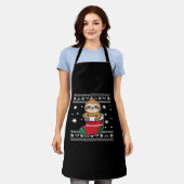 クリスマス・スローシックTシャツ エプロン (着用した状態)